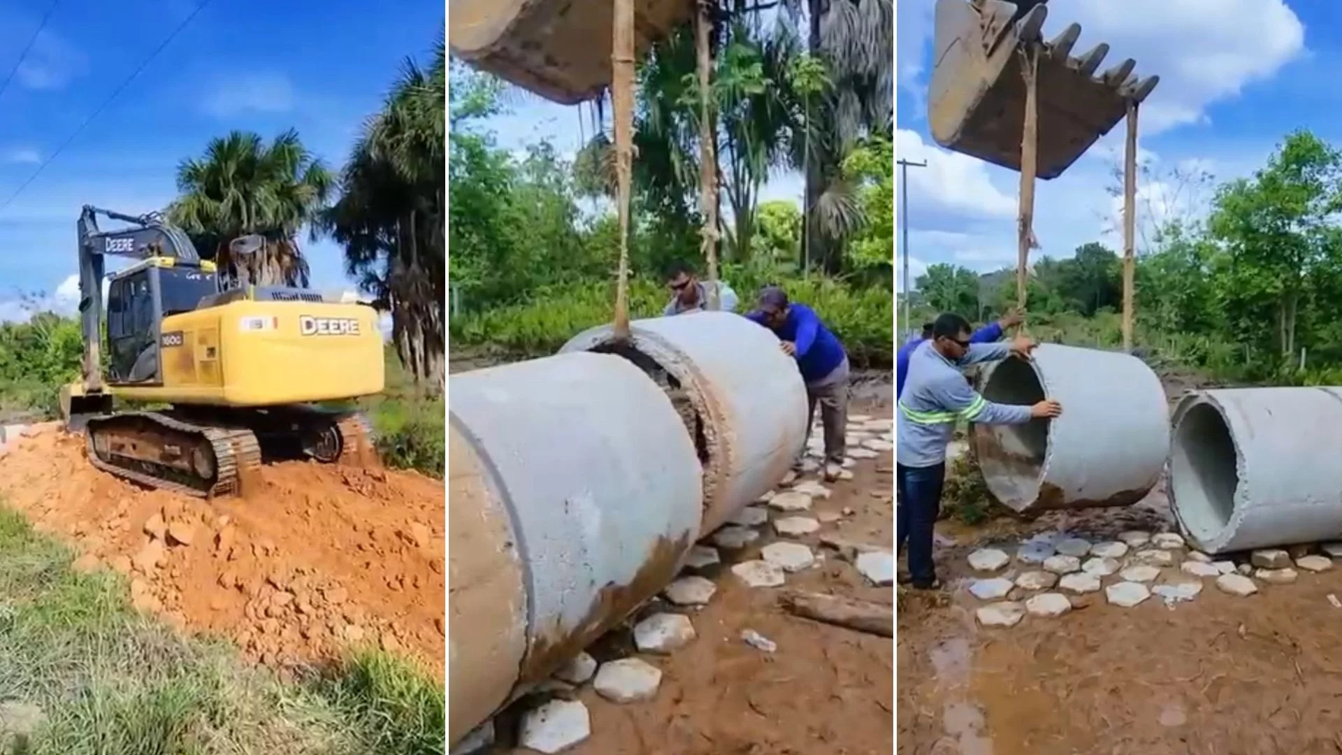 Prefeitura investe na construção de bueiros entre Lagoa Comprida ao Pé da Serra