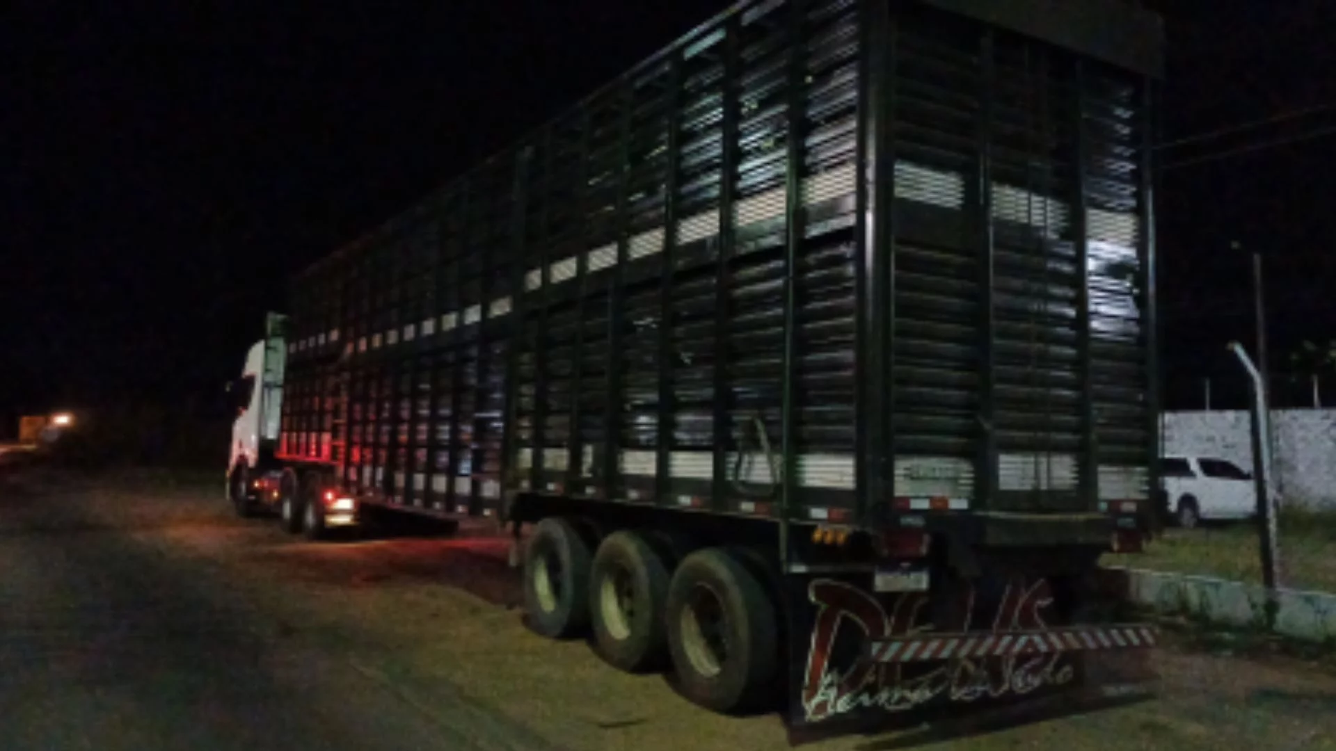 Motorista embriagado é preso transportando carga de gado