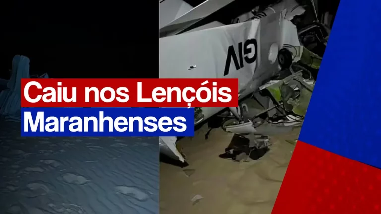 Avião de pequeno porte cai nos Lençóis Maranhenses e mata duas pessoas