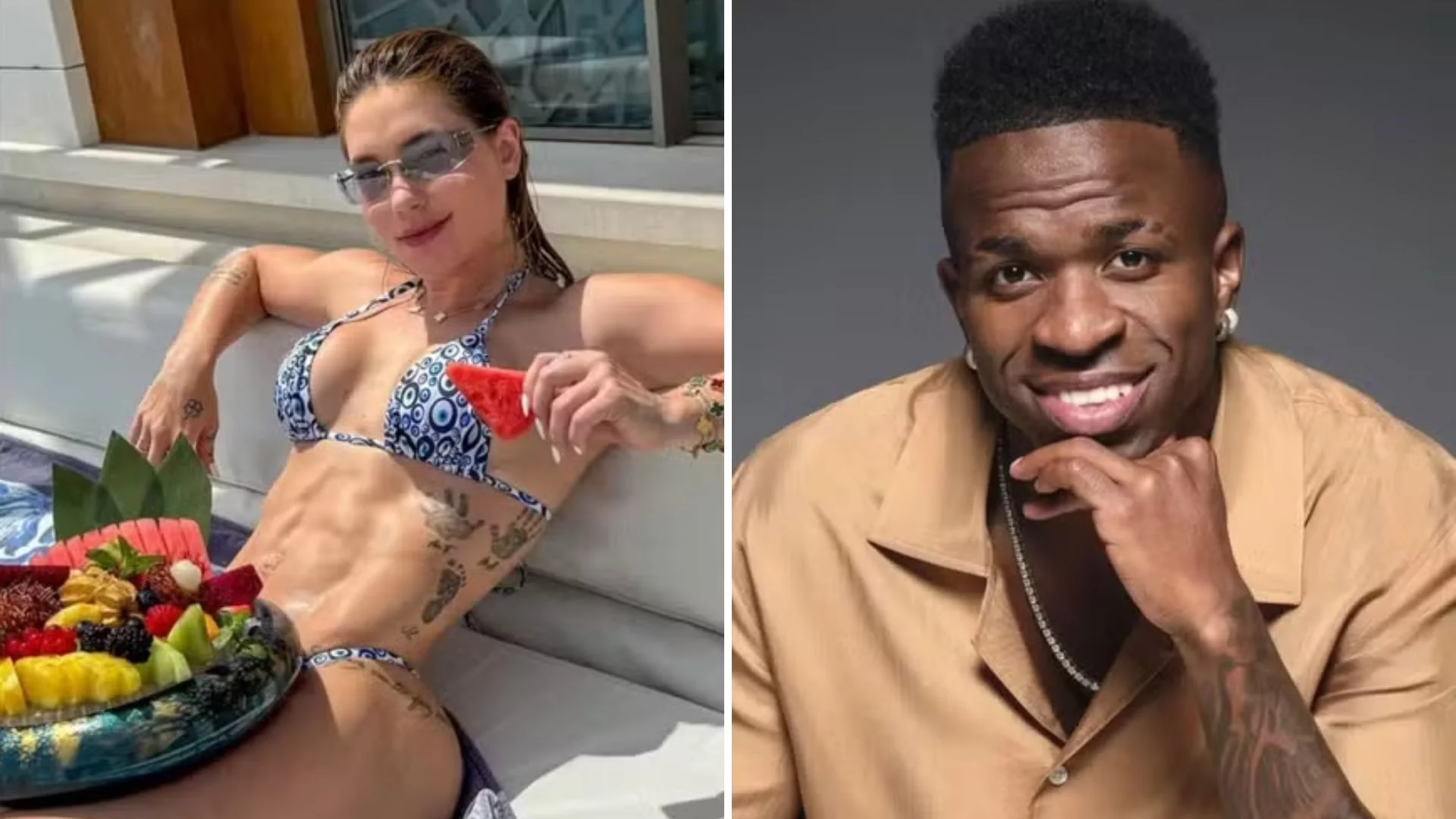 Virginia é vista ao deixar iate com Vini Jr