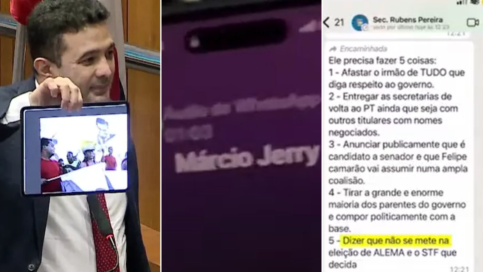 VÍDEO: Deputado leva à tribuna supostos áudios sobre articulações políticas