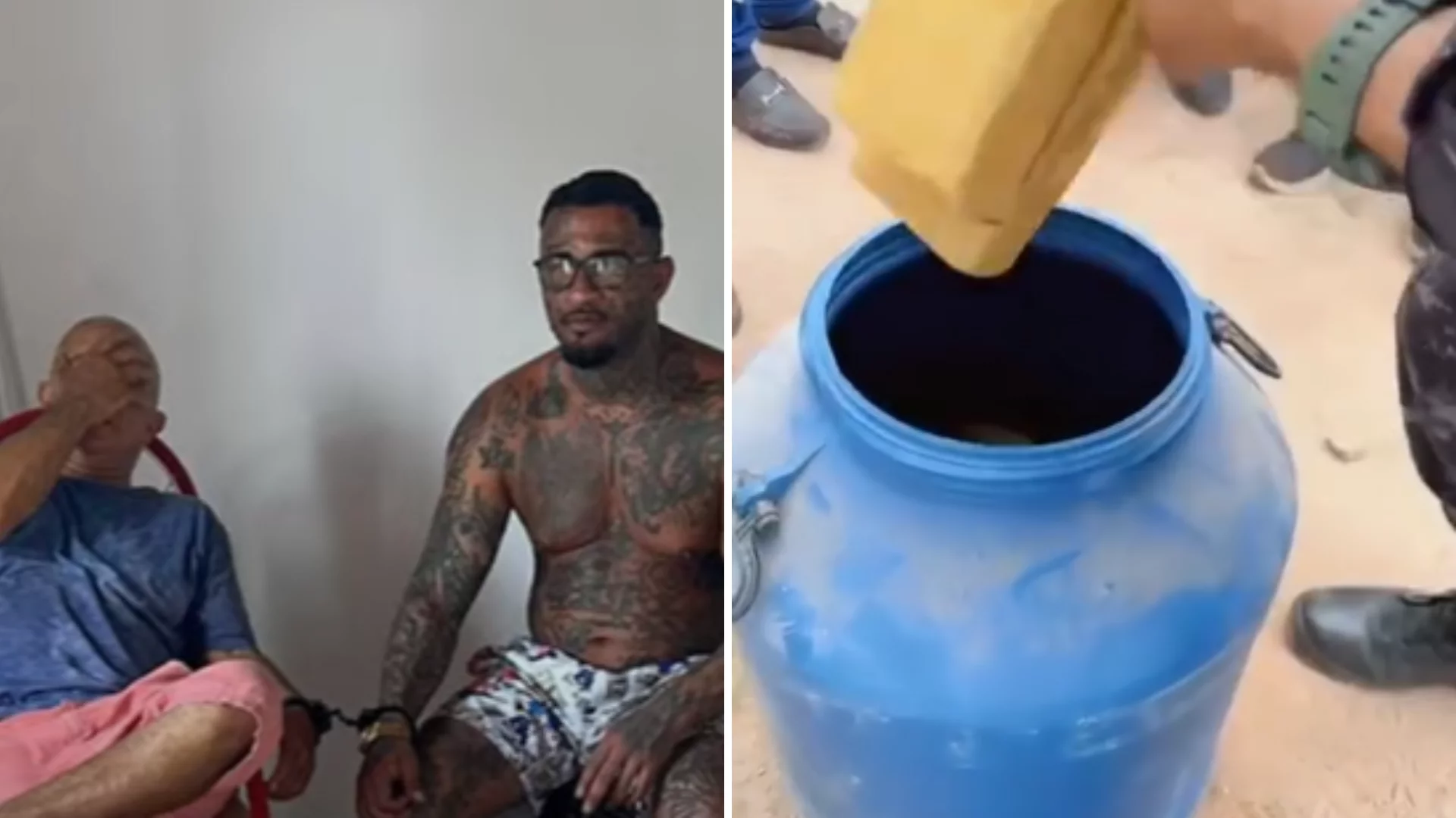 VÍDEO: Operação apreende 85kg de drogas dentro de tonéis