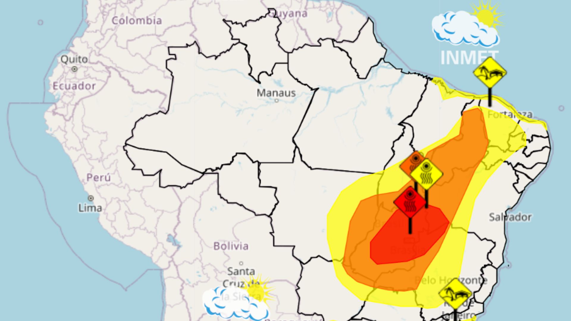 INMET emite alertas de calor e ventos para o Maranhão