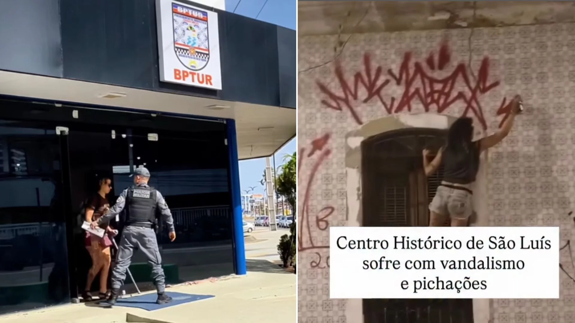 VÍDEO: Mulher que pichou casarão é identificada em São Luís