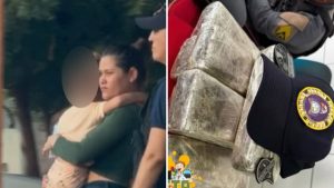 Mulher com criança de colo é presa com droga dentro de mala