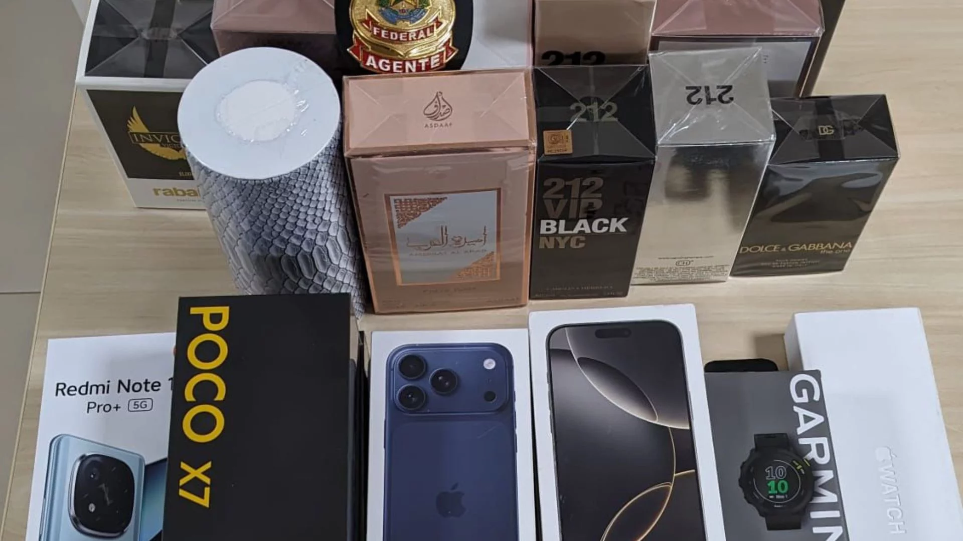 PF apreende eletrônicos importados no aeroporto de Imperatriz