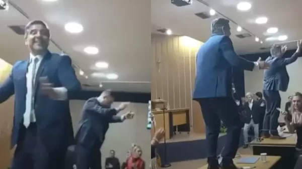 VÍDEO: Vereadores de São Caetano (SP) dançam sobre mesas após sessão