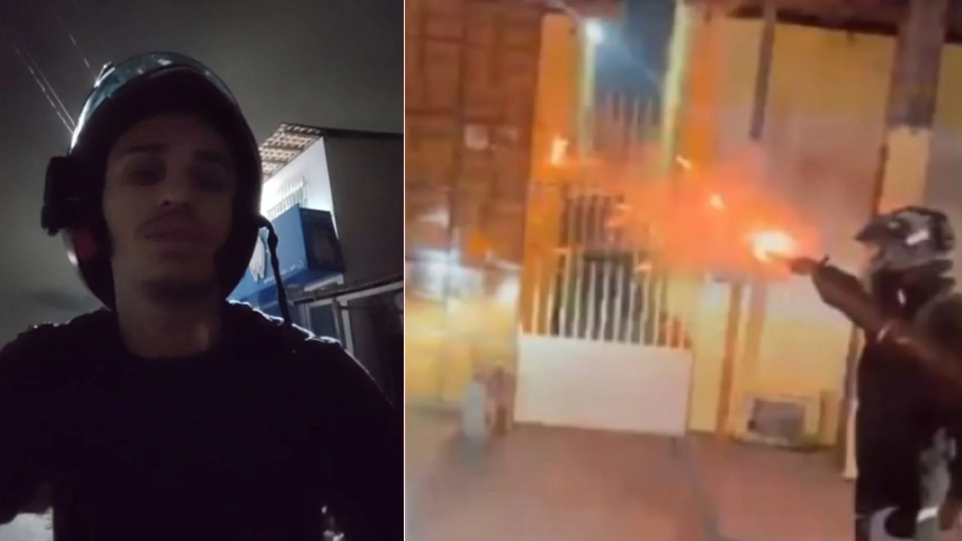 Polícia investiga agressão a motociclista e protesto com foguetes