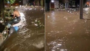 VÍDEO: Chuva forte causa alagamentos e transtornos em ITZ