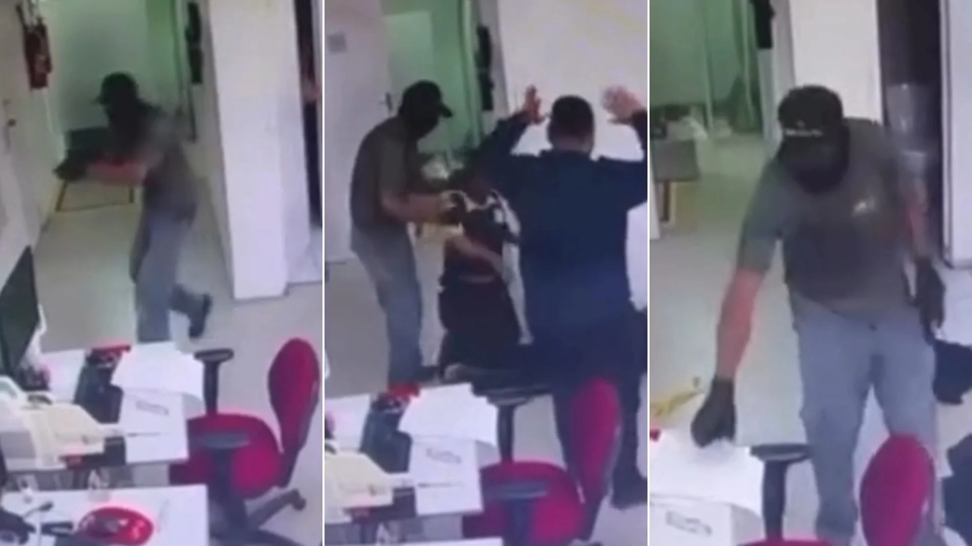 Imagens mostram ação de criminosos em agência bancária de Arari