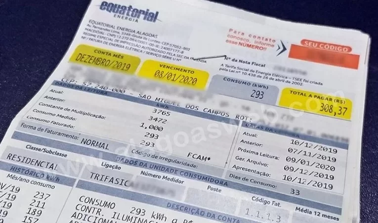 Conta de energia continua com bandeira vermelha em novembro