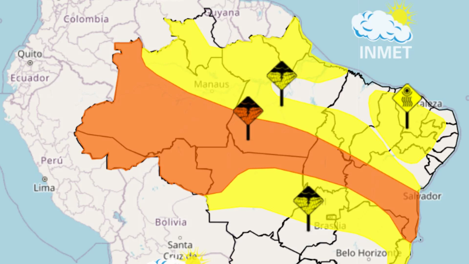 MA tem alertas de chuva e baixa umidade em mais de 80 cidades