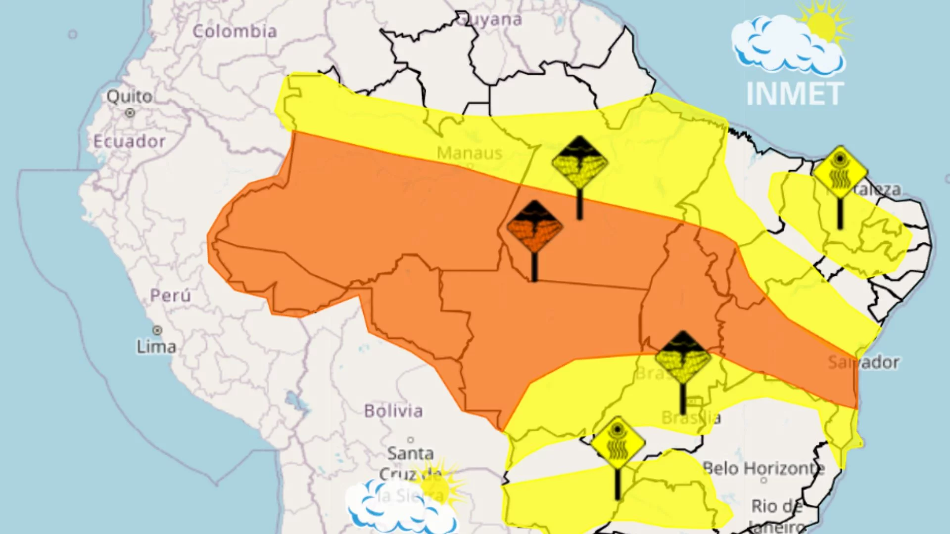 INMET emite alertas de tempo para o Maranhão