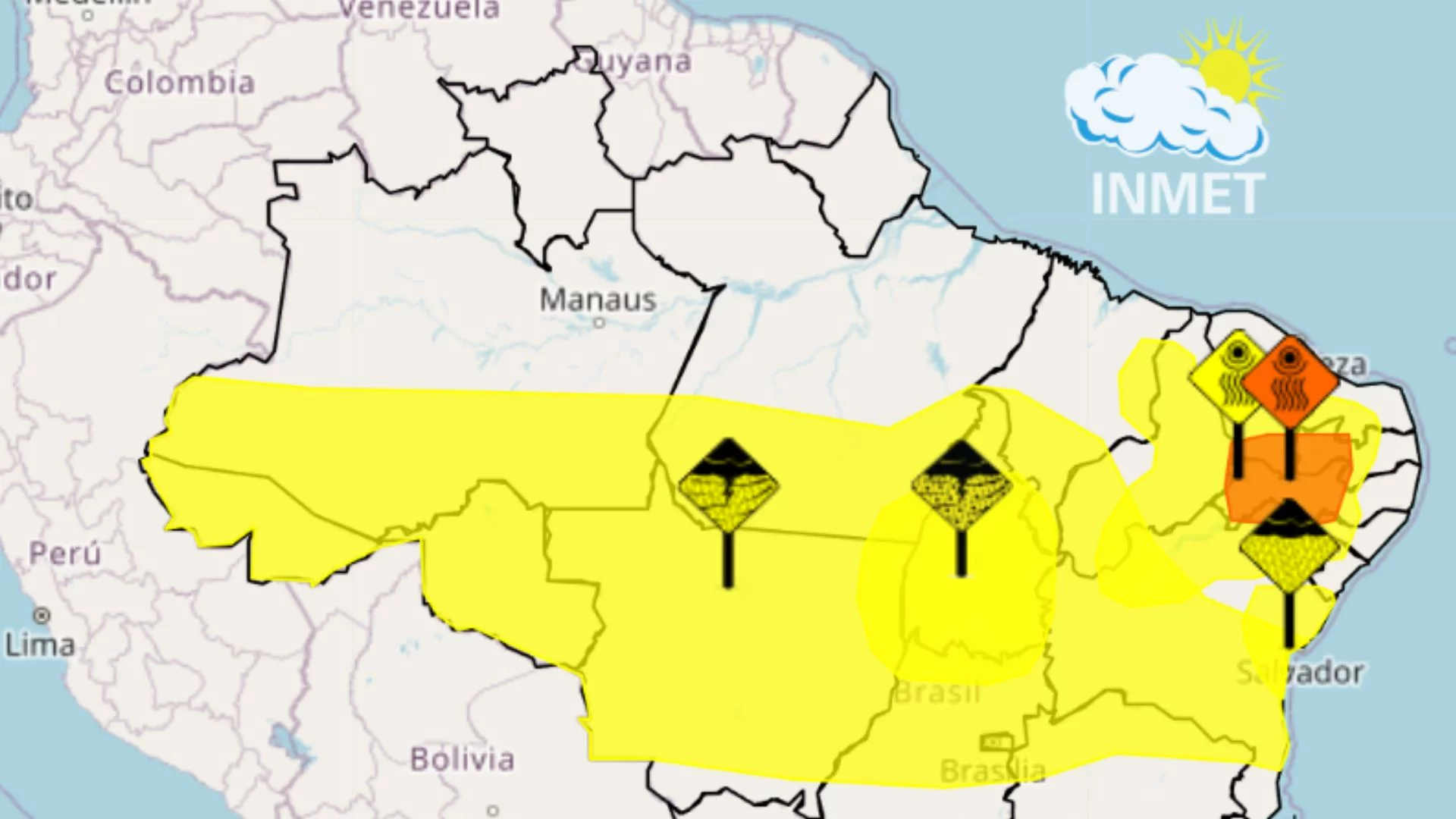 INMET emite dois alertas para o Maranhão nesta segunda (10)