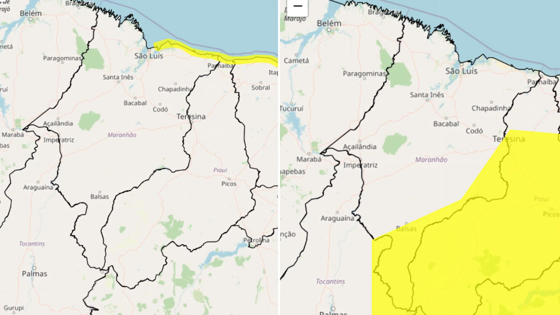 MA recebe dois alertas do Inmet nesta sexta (14)