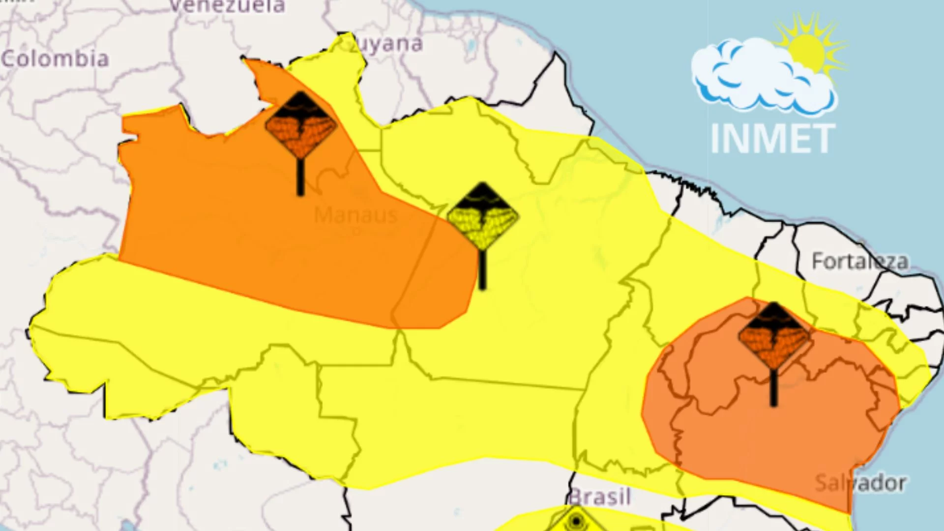 MA tem alerta laranja de chuvas para 22 cidades nesta quinta (20)