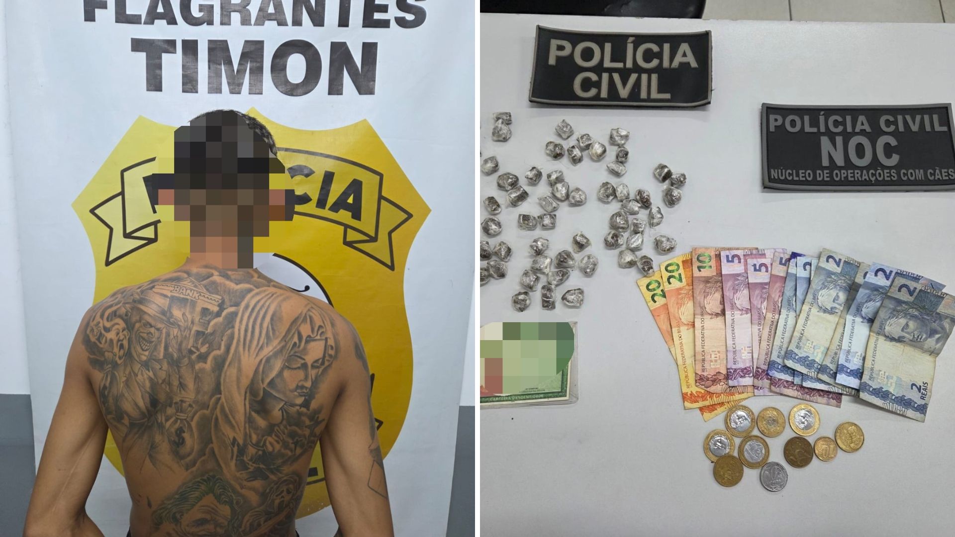 Preso por tráfico já foi detido 3 vezes por roubo armado