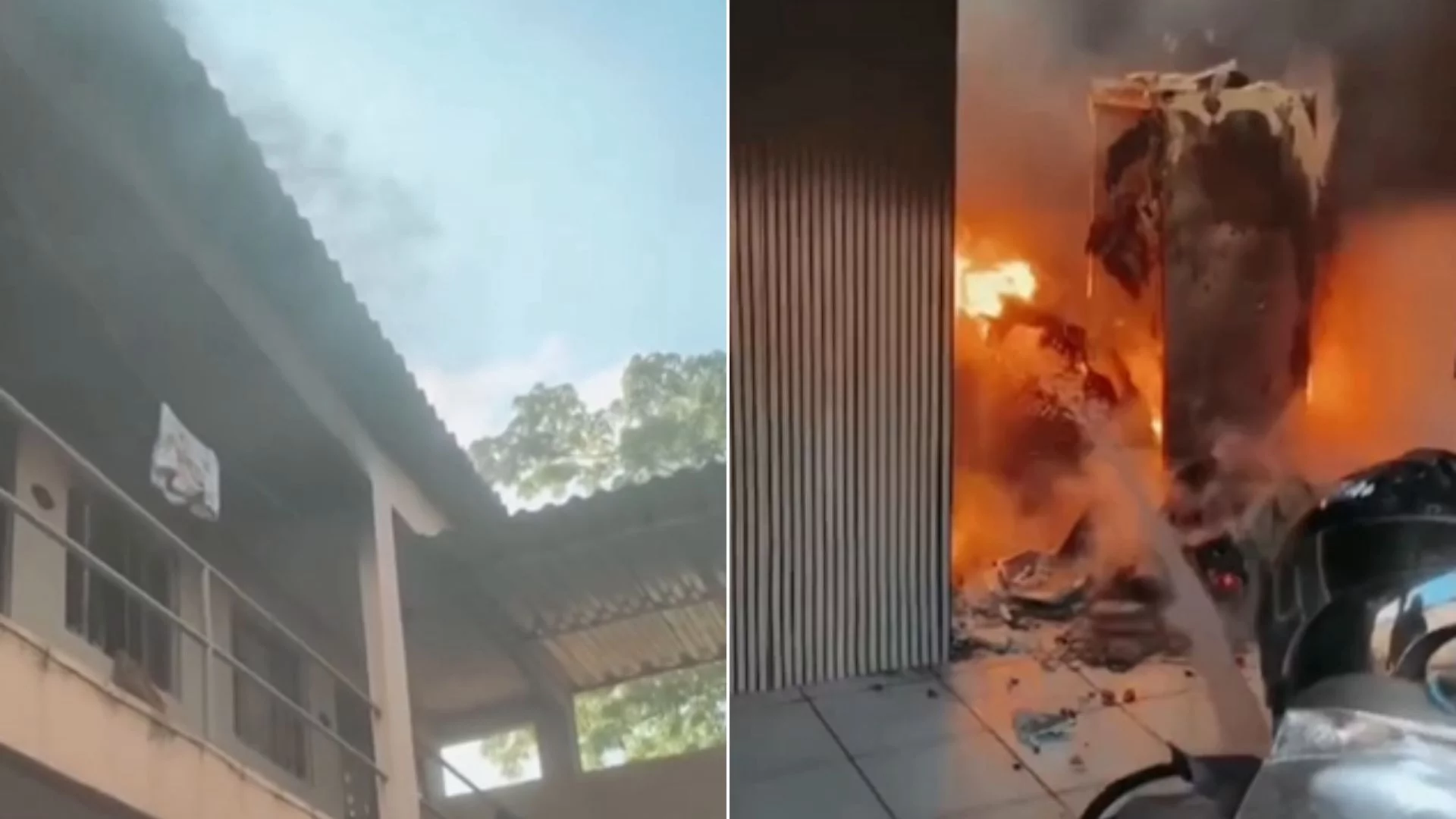 VÍDEO: Quitinete pega fogo em conjunto residencial