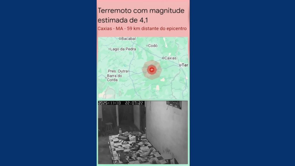 VÍDEO: Tremor de terra de 4,1 é registrado no interior do MA