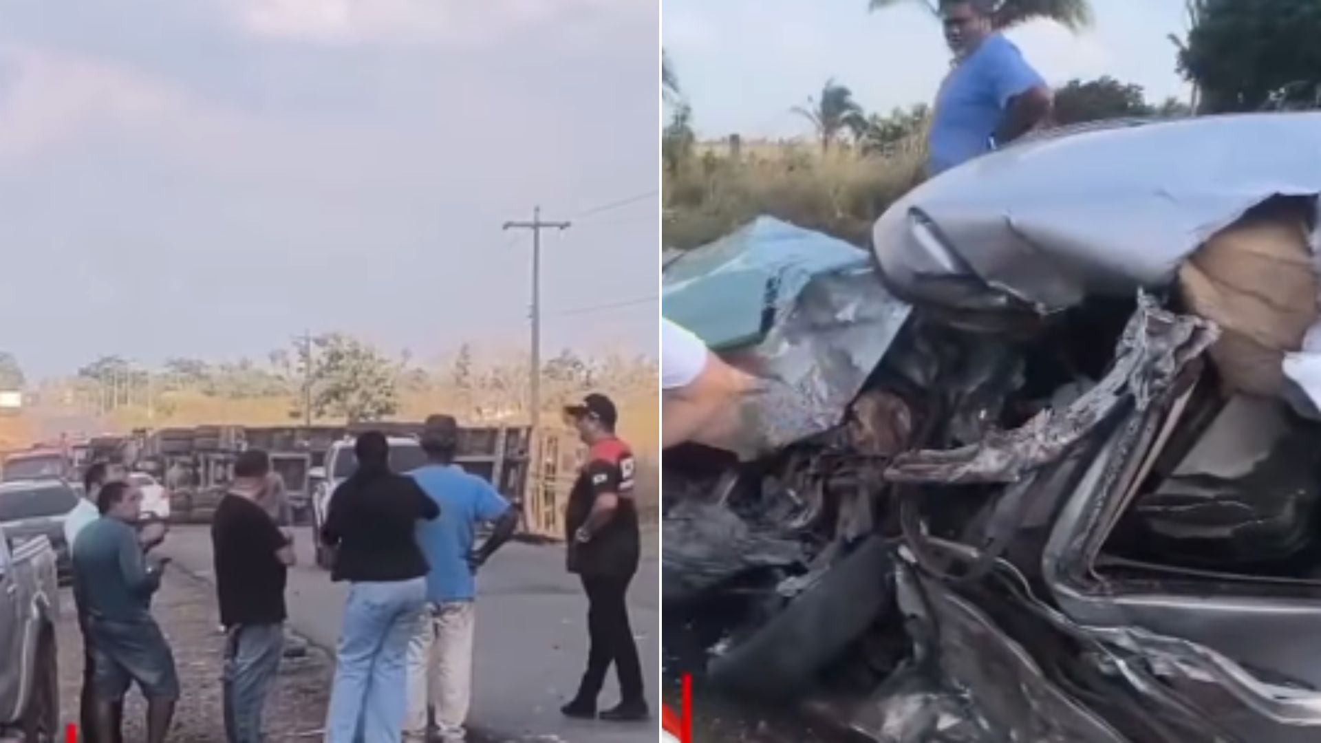 Colisão entre caminhão com botijões de gás e carro deixa um morto