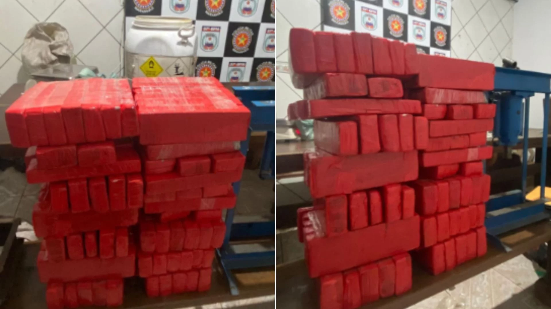 VÍDEO: Polícia apreende mais de 100kg de drogas e estoura laboratório de entorpecentes