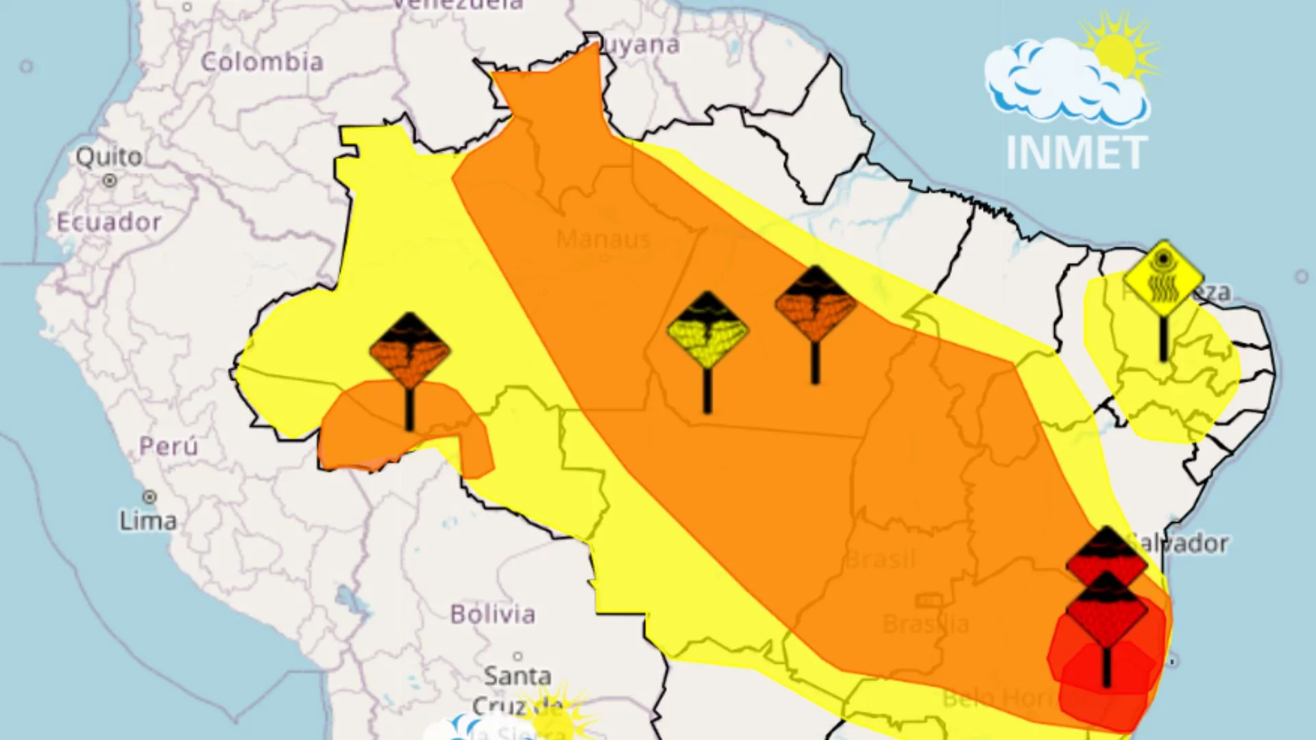 INMET emite alertas de chuva para 75 cidades do Maranhão