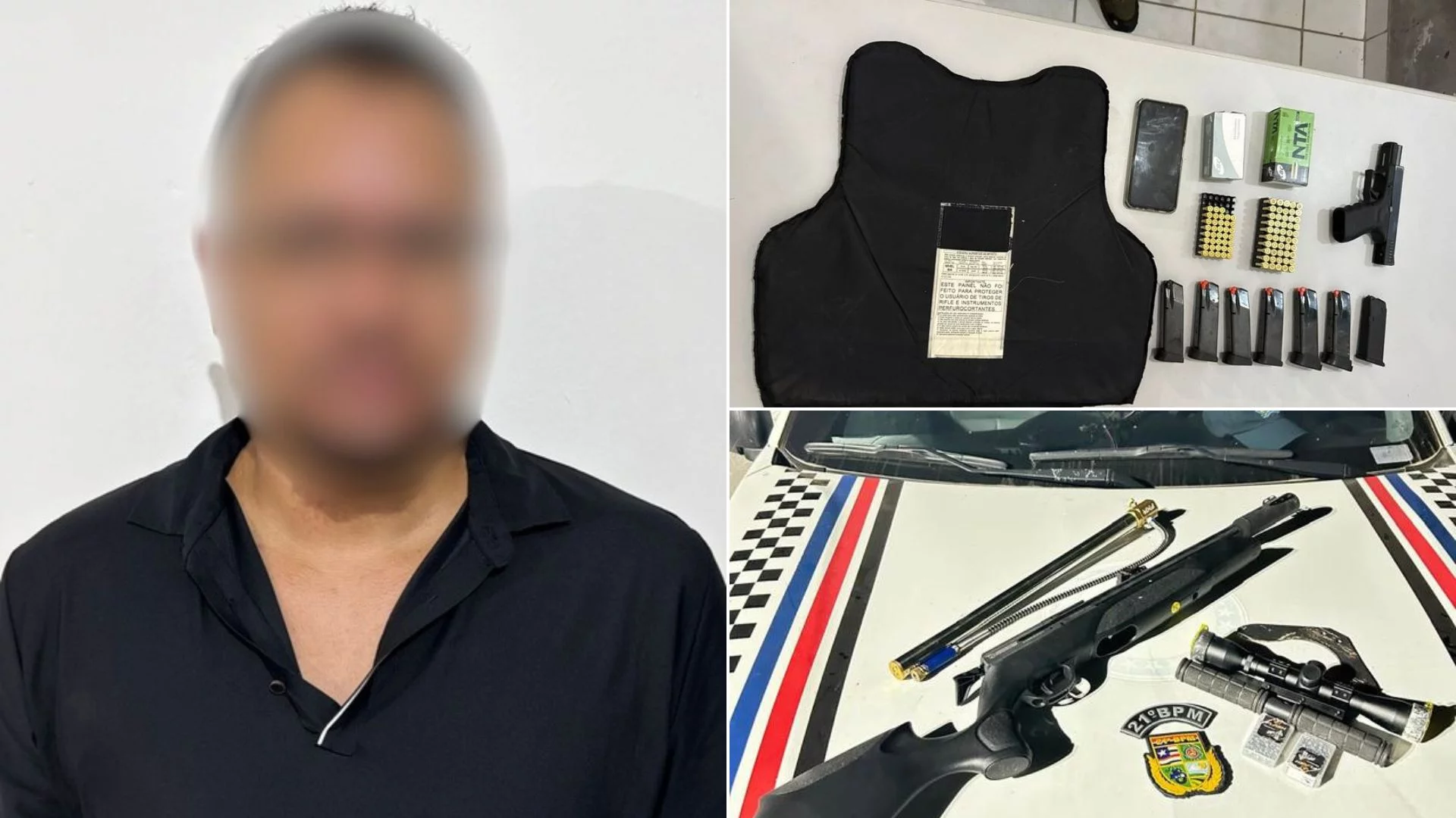 Integrante do Comando Vermelho é preso com armas e munições