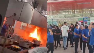 VÍDEO: Princípio de incêndio é registrado em supermercado