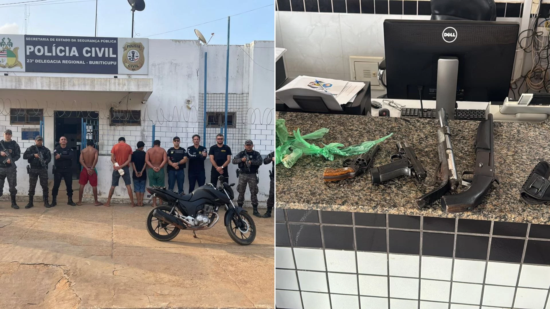 Cinco pessoas são presas por homicídio, roubo e tráfico de drogas