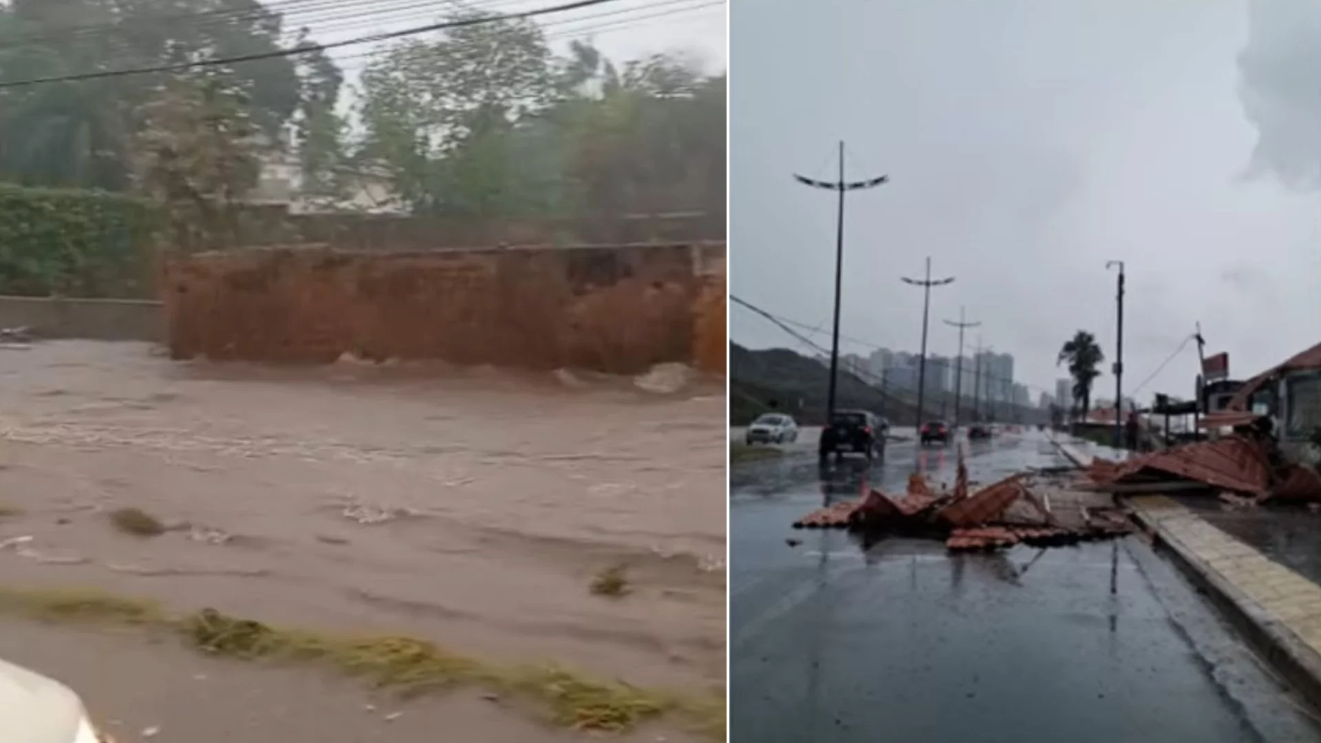 VÍDEO: Chuvas intensas afetam trânsito e estruturas em São Luís