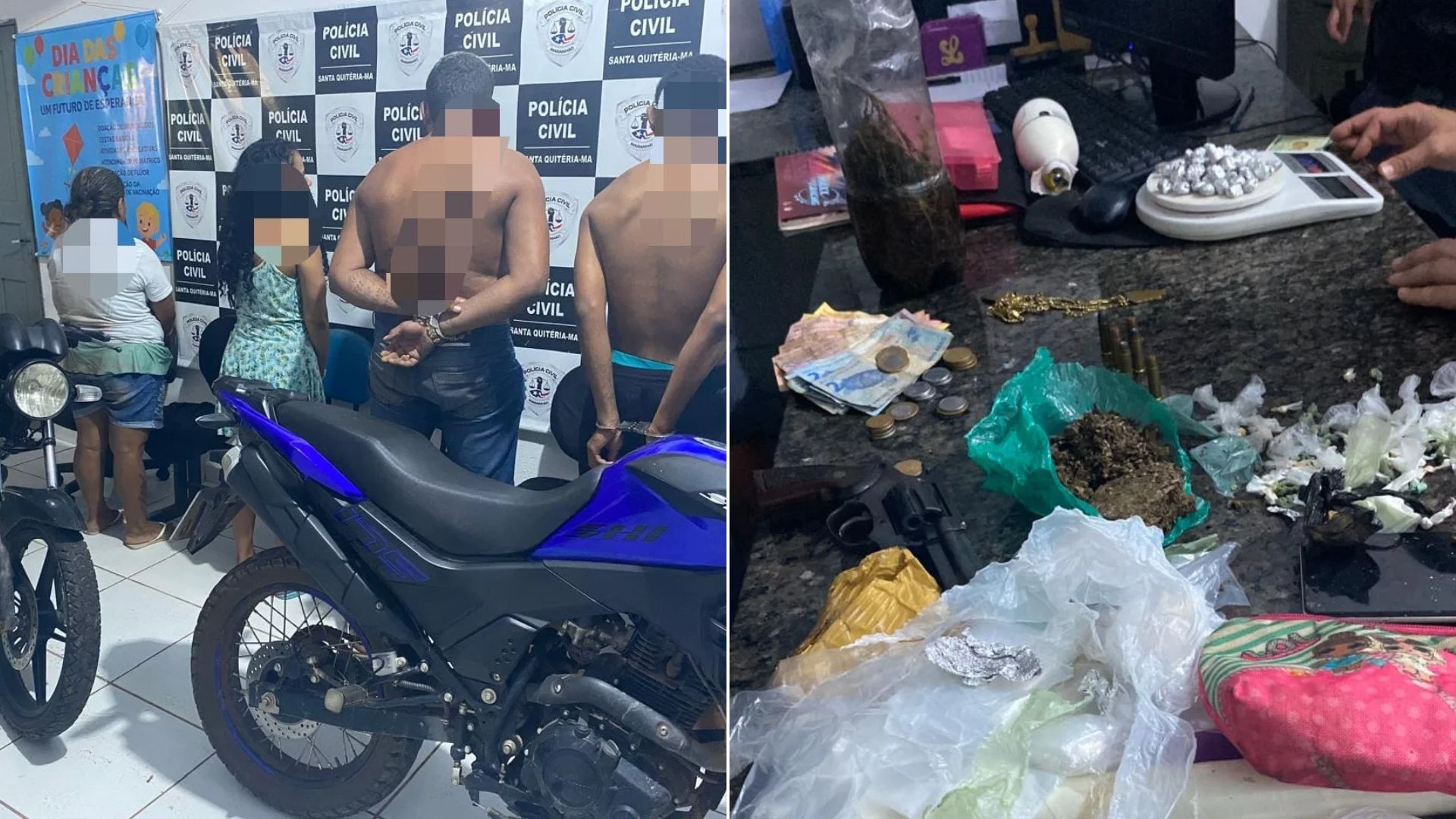 Quatro pessoas são presas tráfico de drogas