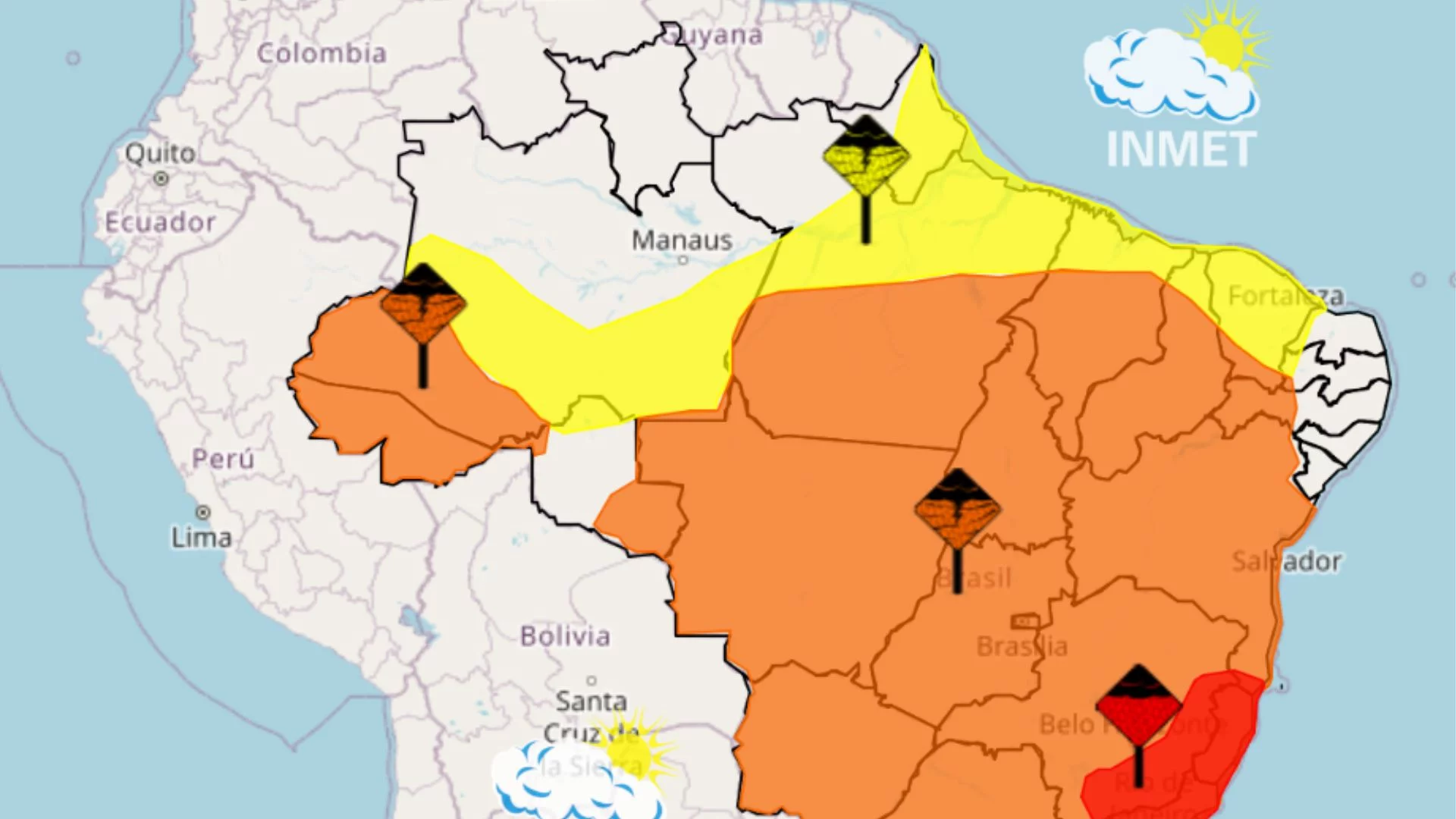 Maranhão tem dois alertas de chuvas intensas nesta terça (24)