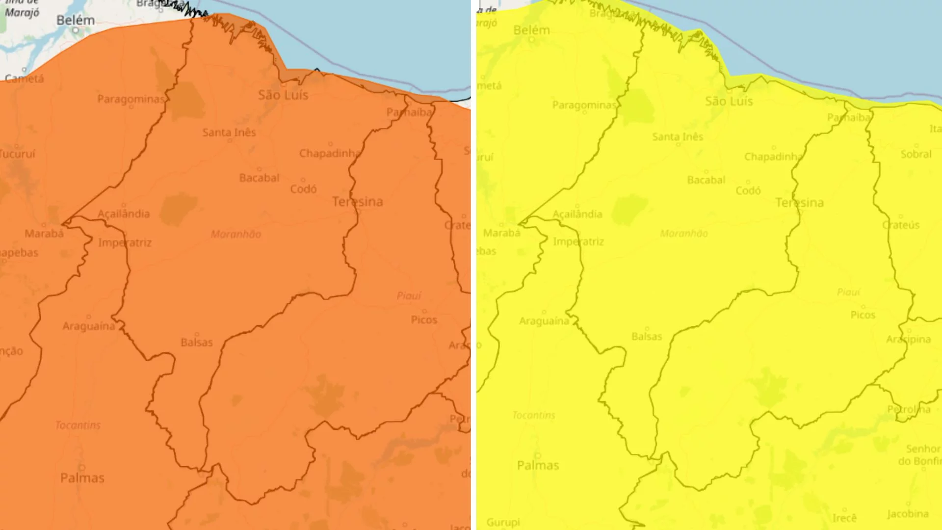 Dois alertas e chuva no Maranhão nesta sexta (27)