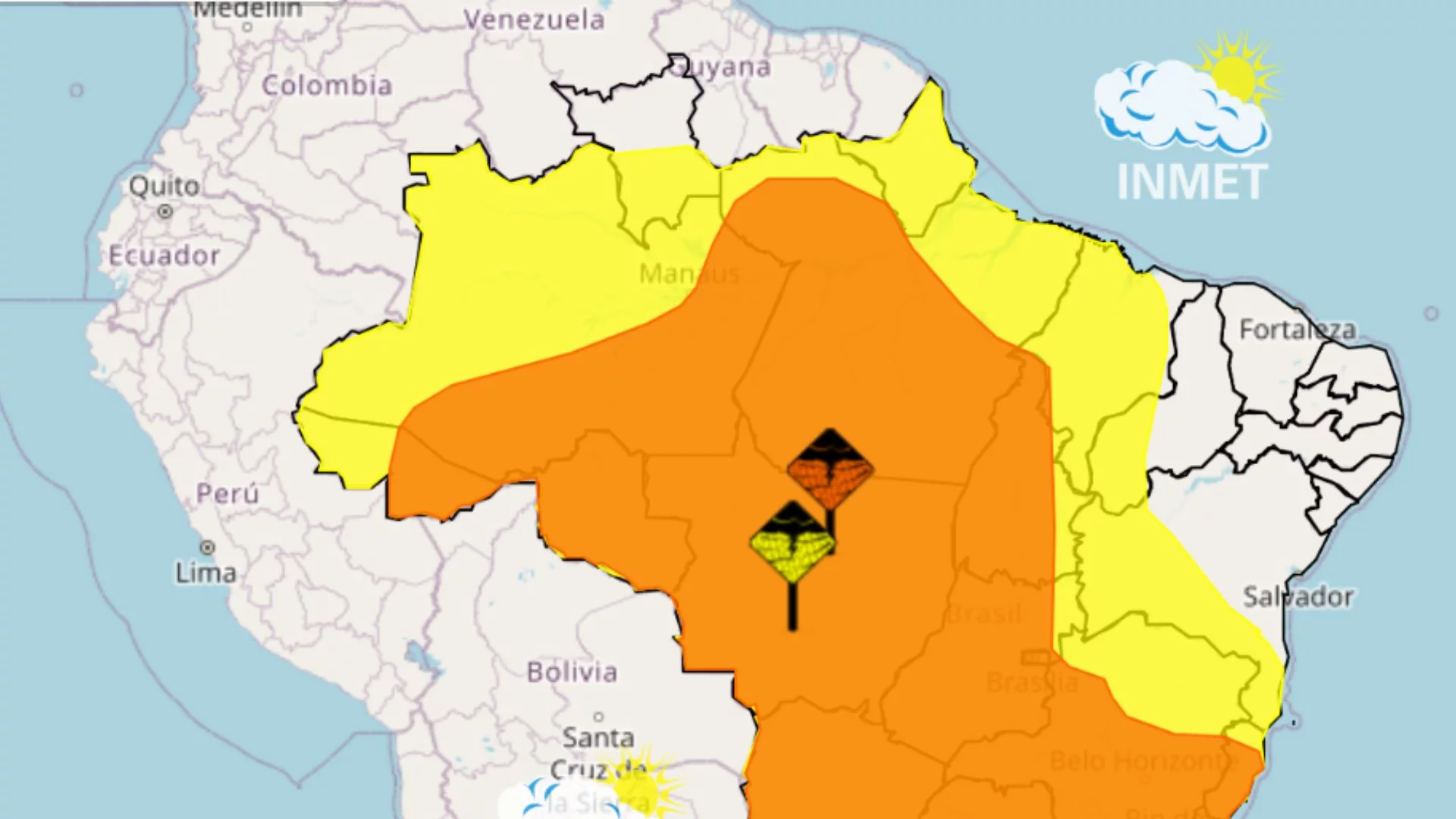 Maranhão tem dois alertas de chuvas intensas para o fim de semana