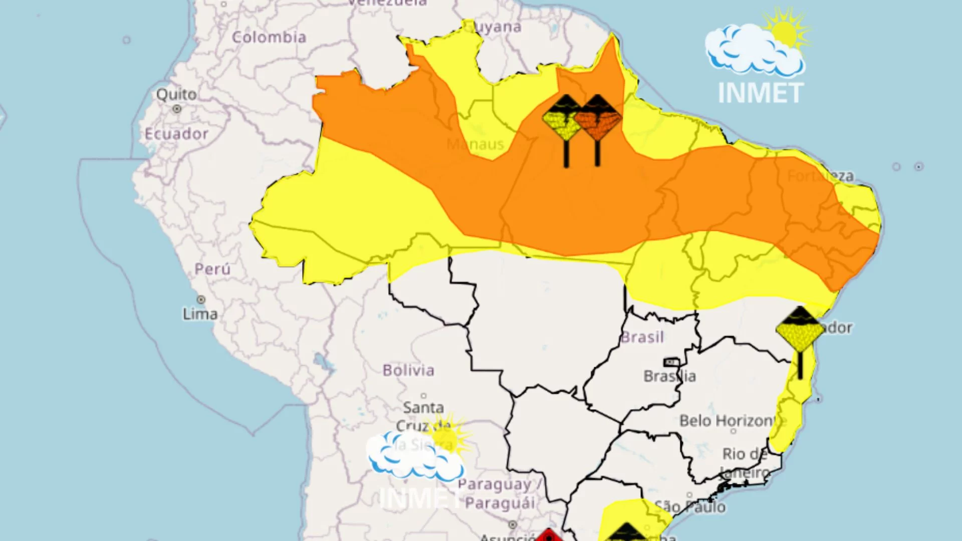🌧️ MA sob alertas de chuva nesta segunda (30)