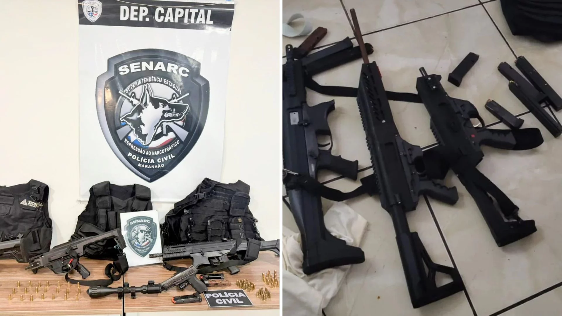 VÍDEO: Operação apreende arsenal e prende dois em São Luís