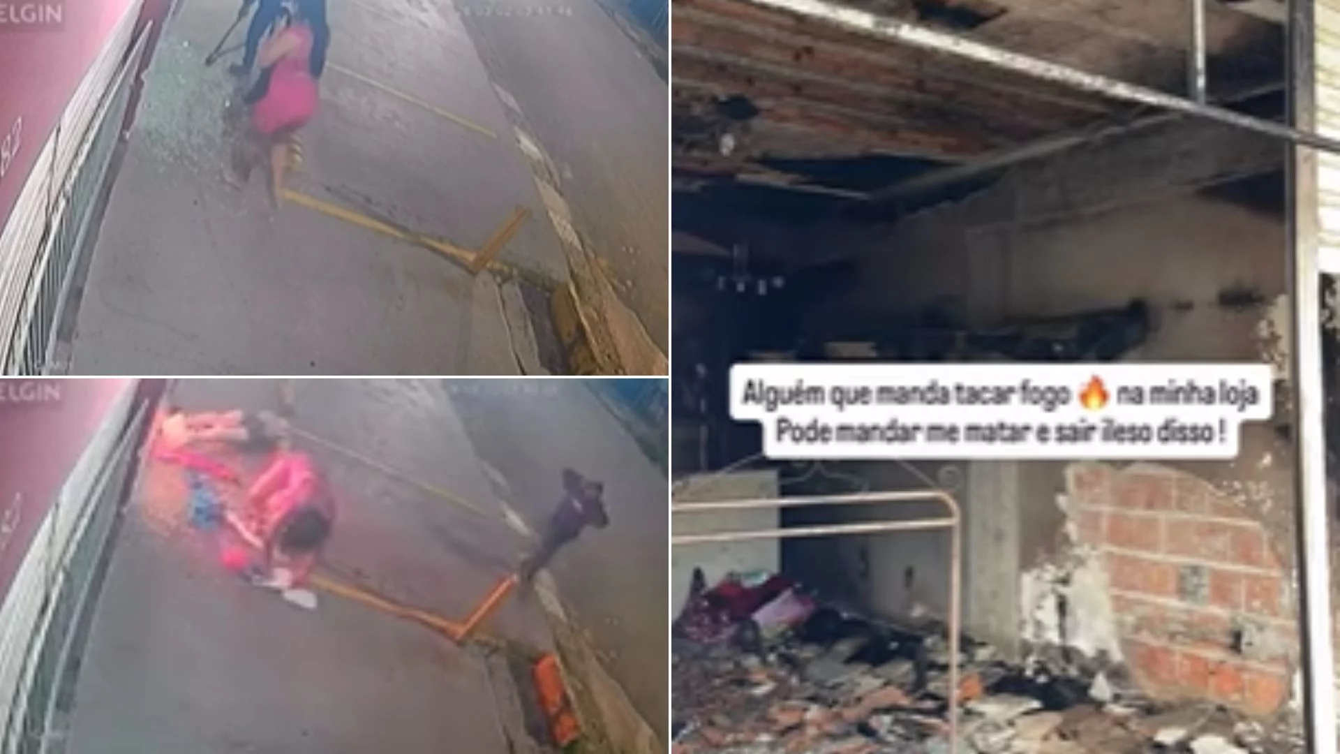 VÍDEO: Casal é flagrado ateando fogo em loja de São Luís