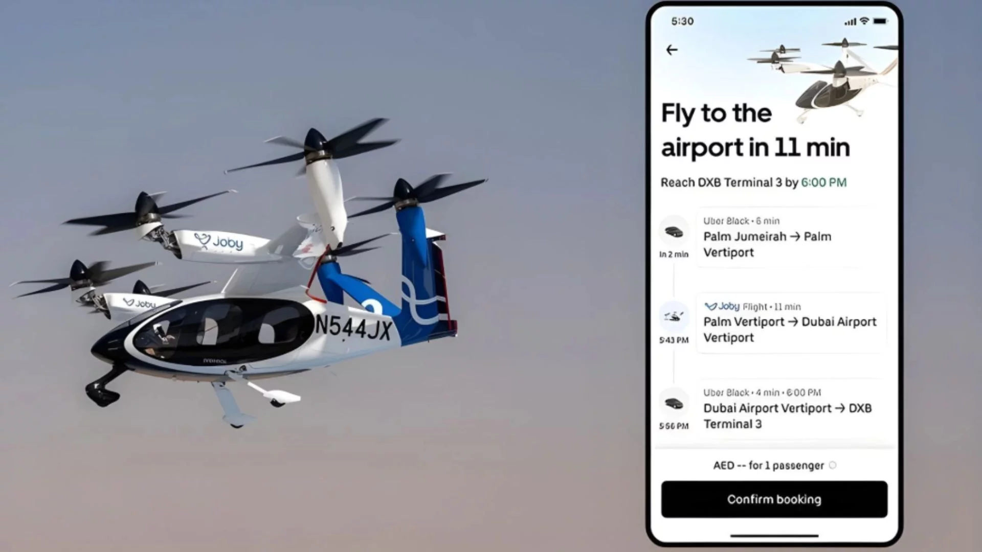 Uber lança táxi aéreo elétrico com voos em 2026
