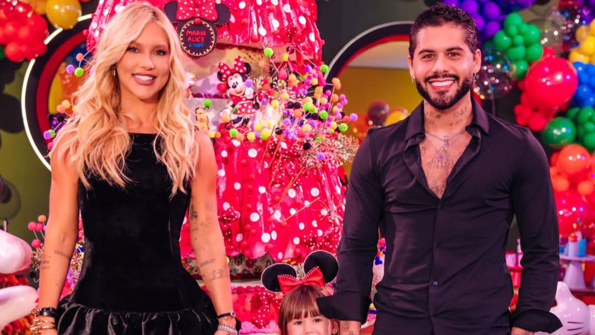 VÍDEO: Virginia e Zé Felipe surgem juntos em festa da filha