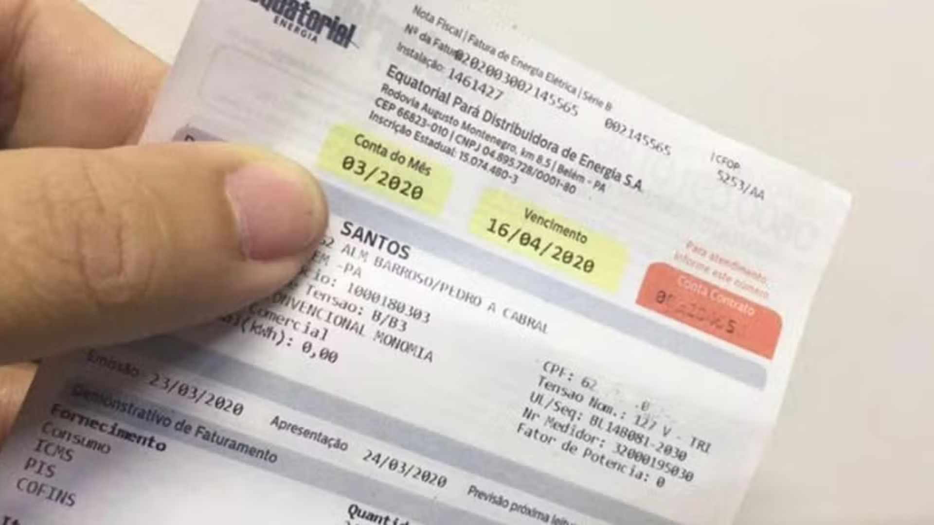 Conta de luz em junho continua com bandeira amarela
