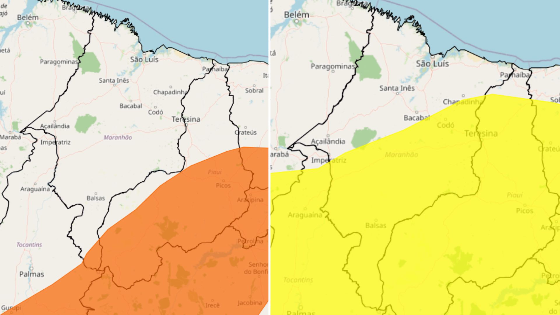 Calor de 41°C e baixa umidade: Maranhão tem 2 alertas